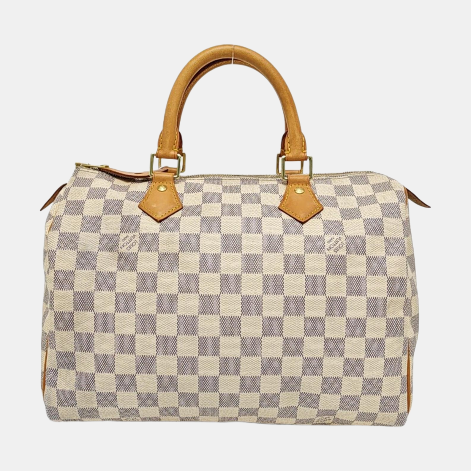 SPEEDY 30 Damier Azur Coated Canvas White