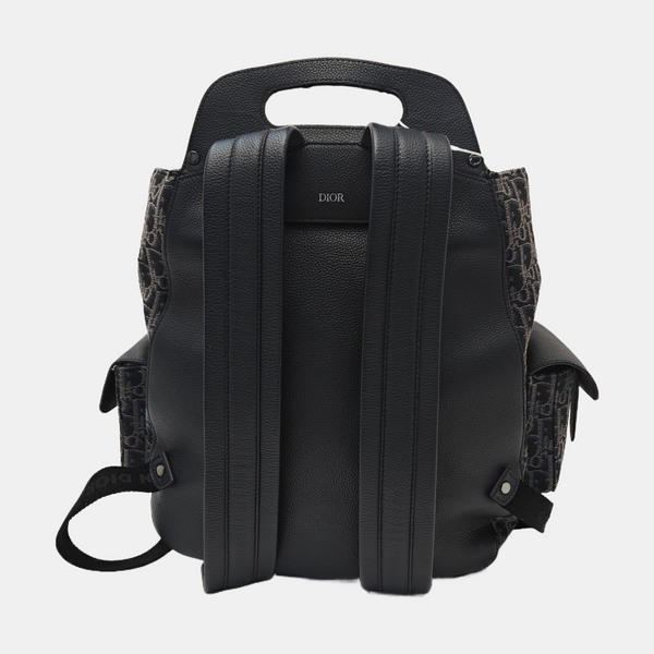 Oblique Canvas Backpack Large Blue