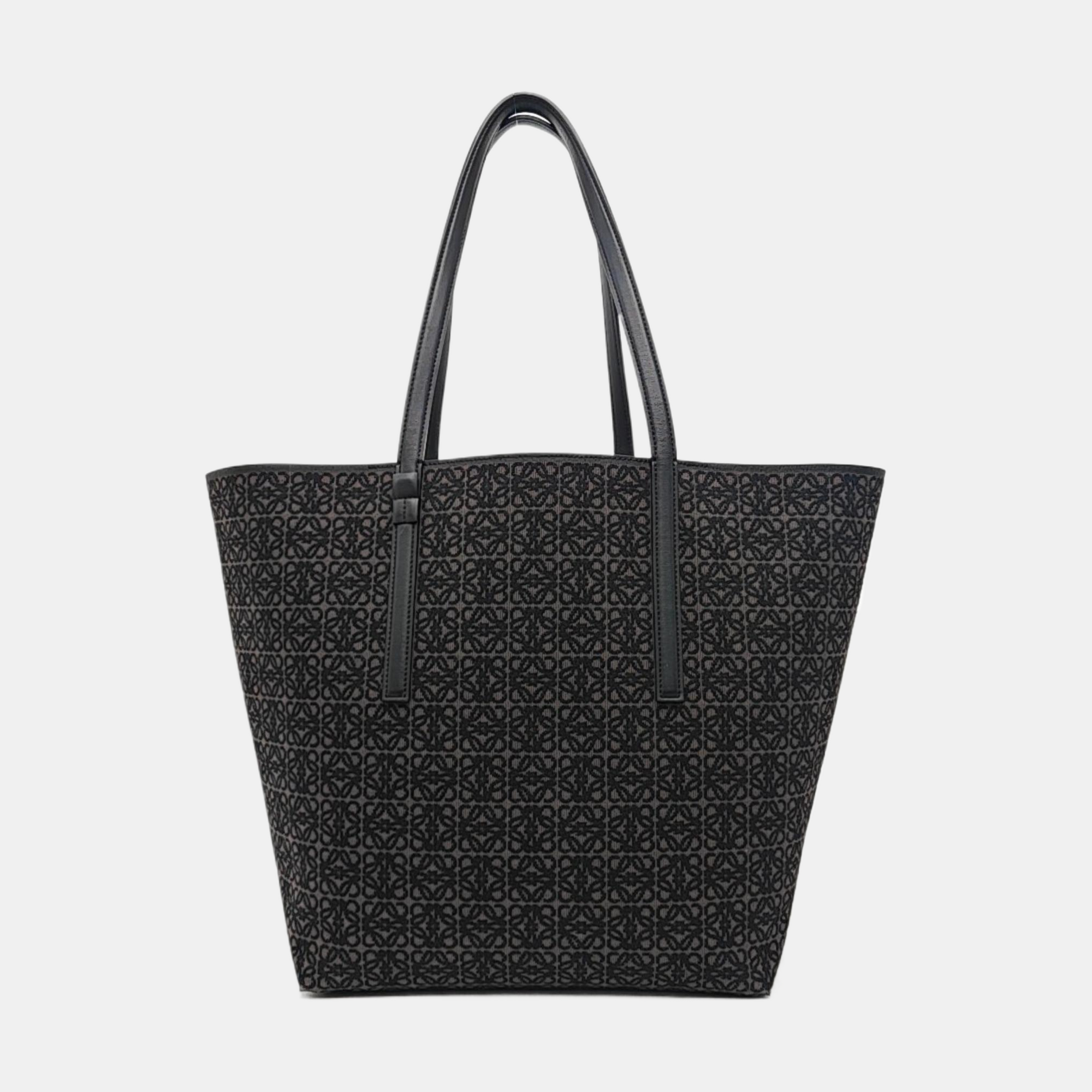 Anagram Tote Monogram Fabric Black