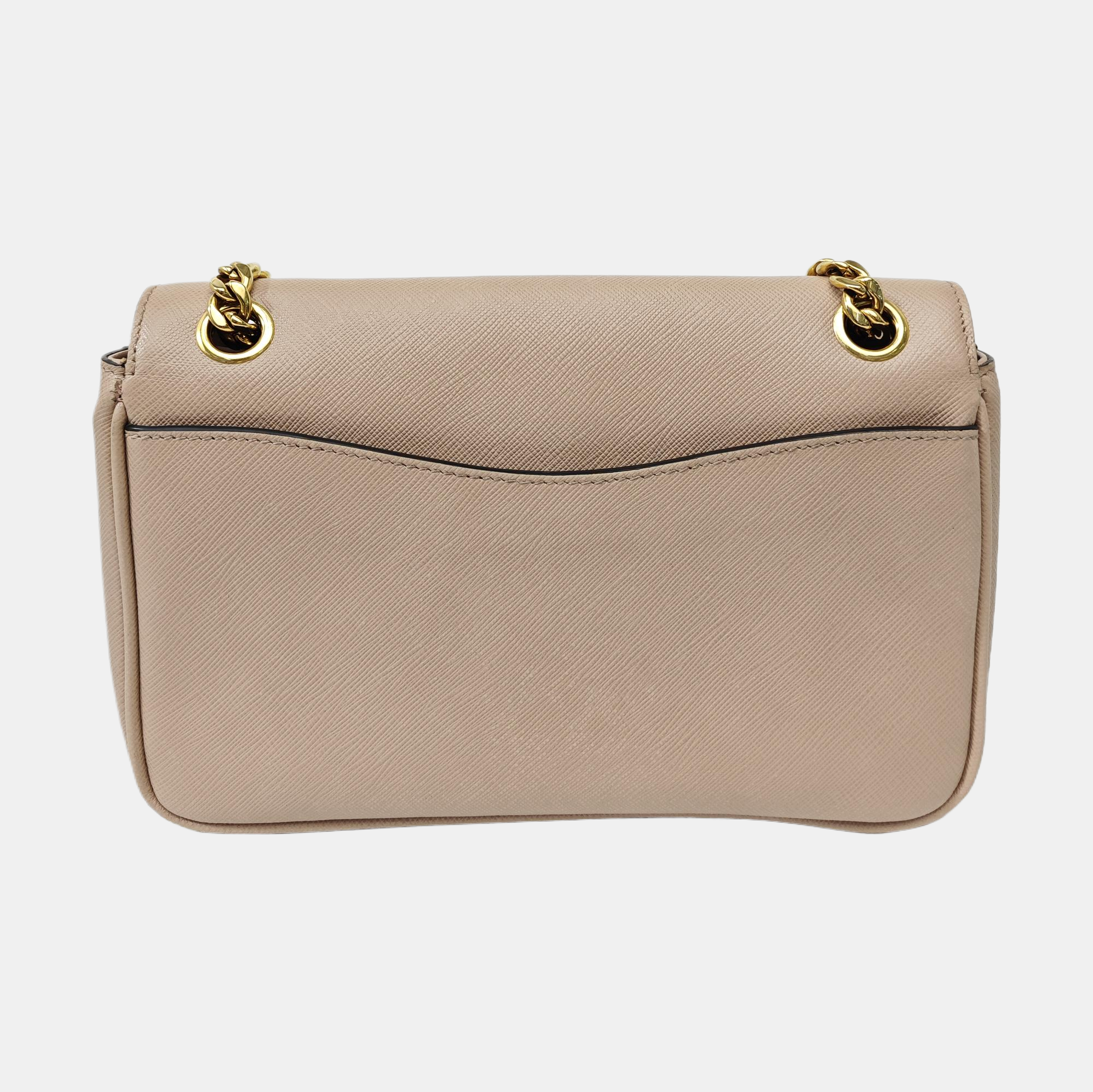 Saffiano Calfskin Shoulder Bag Brown