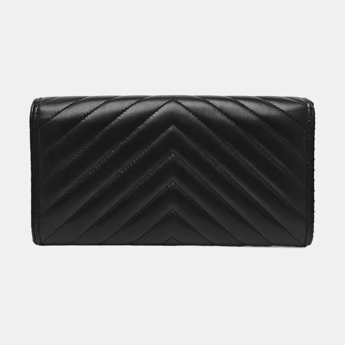 WOC Chevron Lambskin Black Wallet