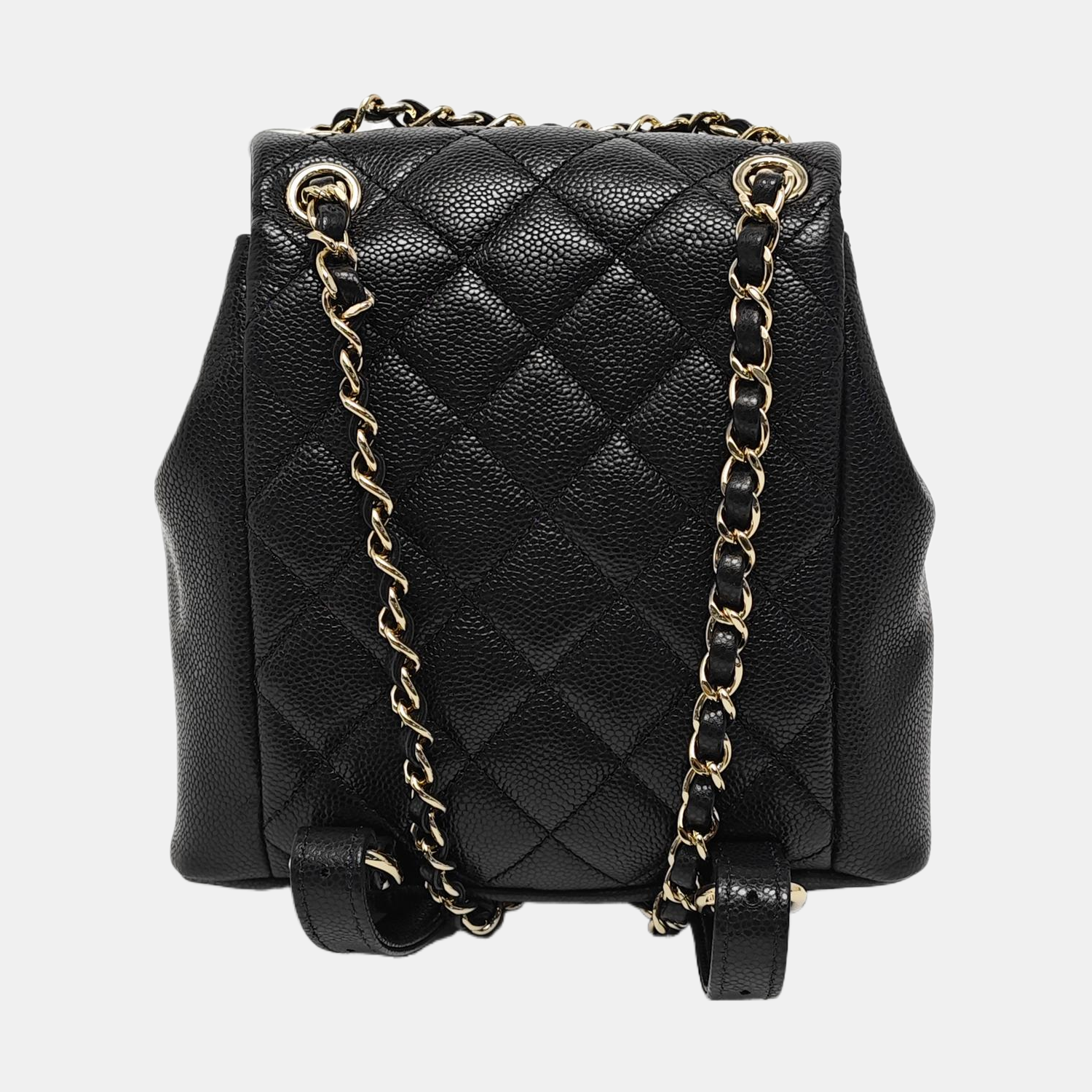 DUMA Small Quilted Grained Calfskin Black