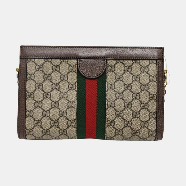 Ophidia Small Monogram Coated Canvas Beige
