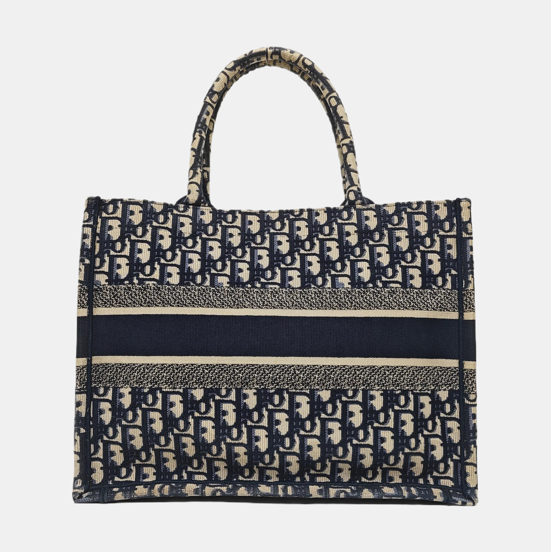 Book Tote Medium Oblique Canvas Blue