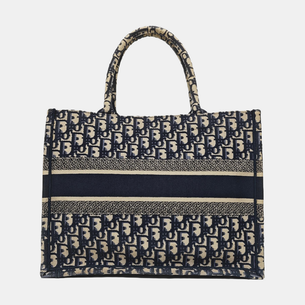 Book Tote Medium Oblique Canvas Blue