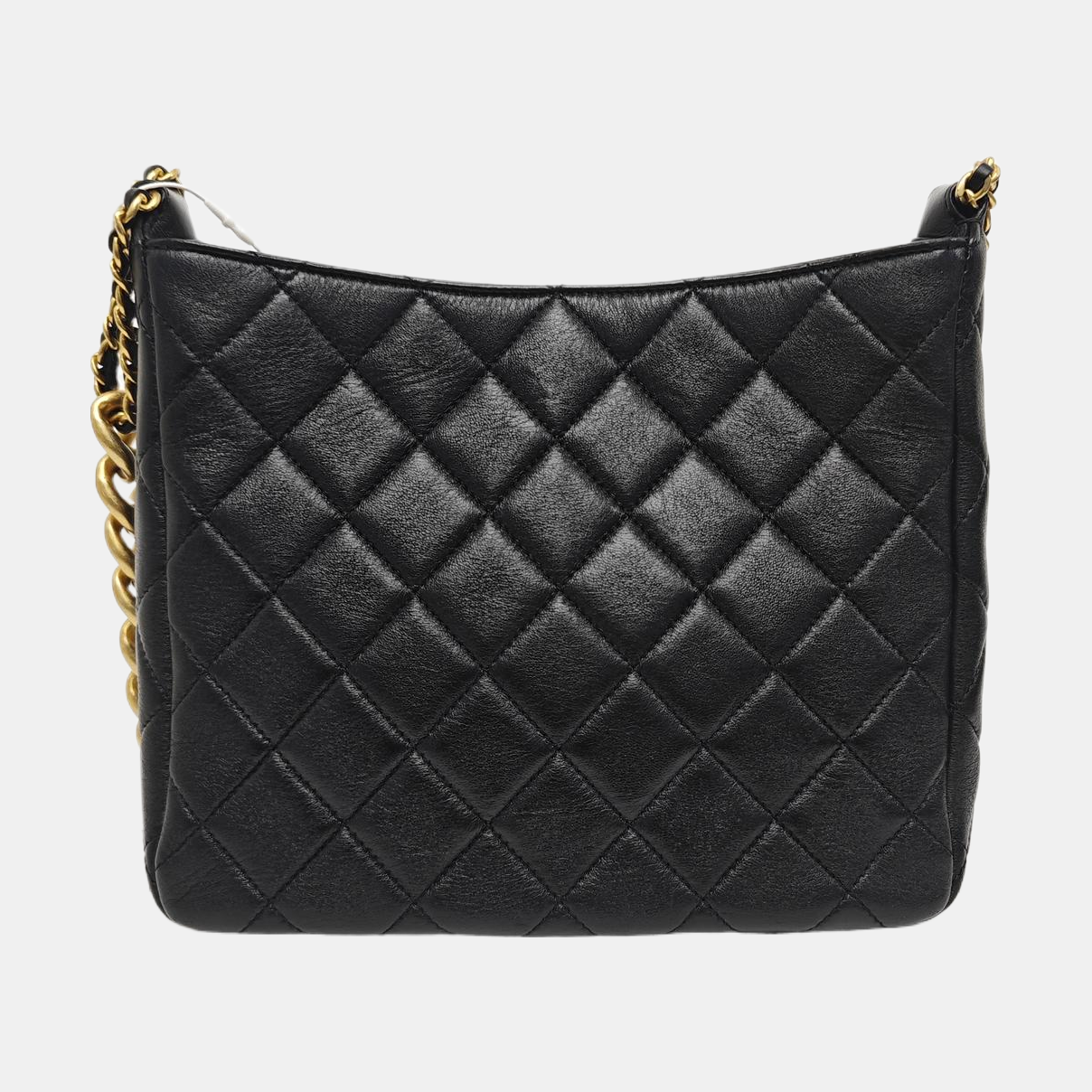 Quilted Lambskin Shoulder Bag Black