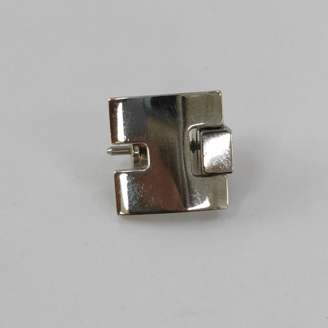 Eileen Metal Silver Stud Earrings