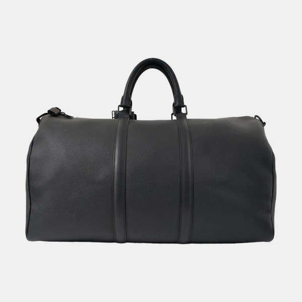 KEEPALL 55 Calfskin Black
