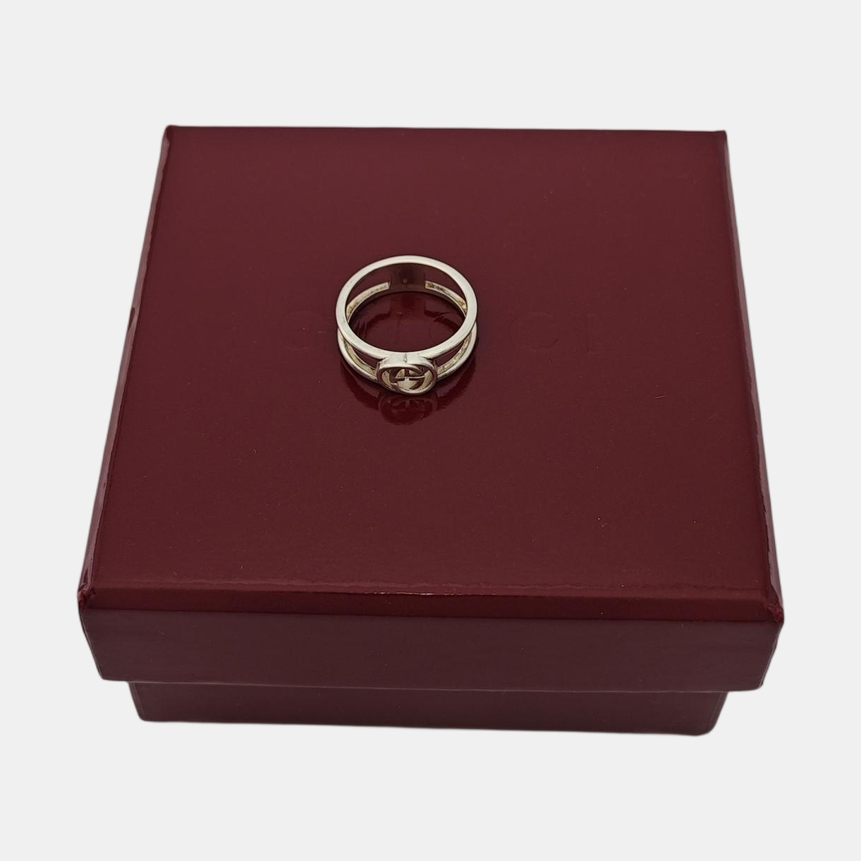 Interlocking G 925 Sterling Silver Ring HK 8
