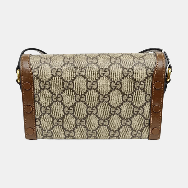 Horsebit 1955 Mini Monogram Coated Canvas Beige