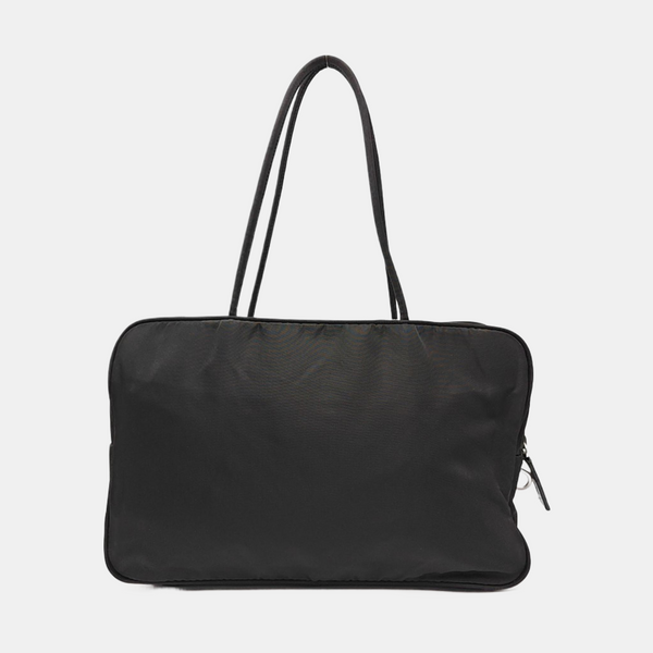 Nylon Top Handle Bag Black