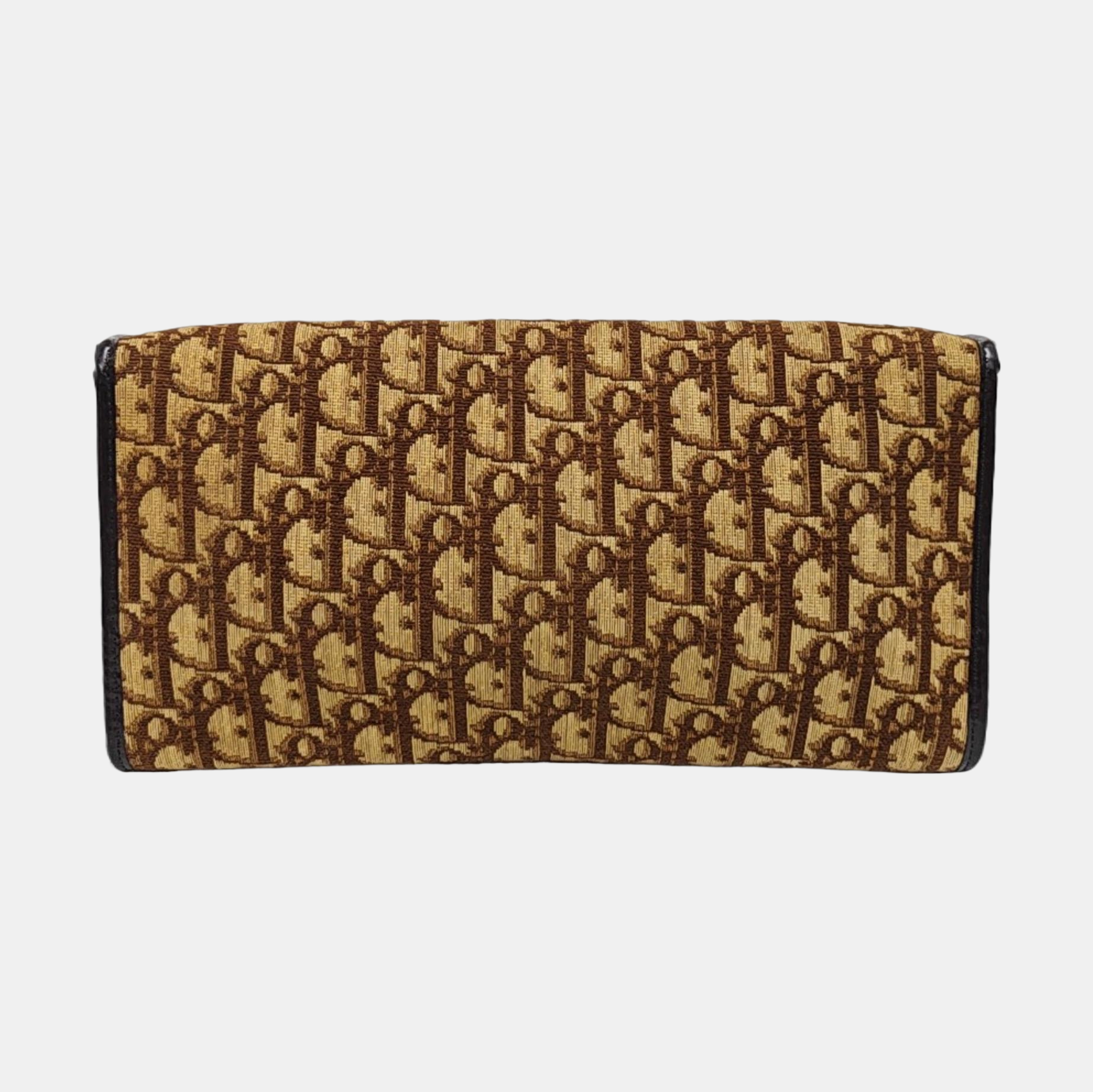 Oblique Canvas Top Handle Bag Brown