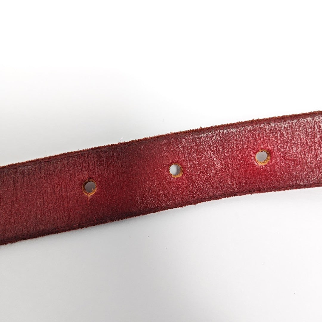 Leather Belt Red