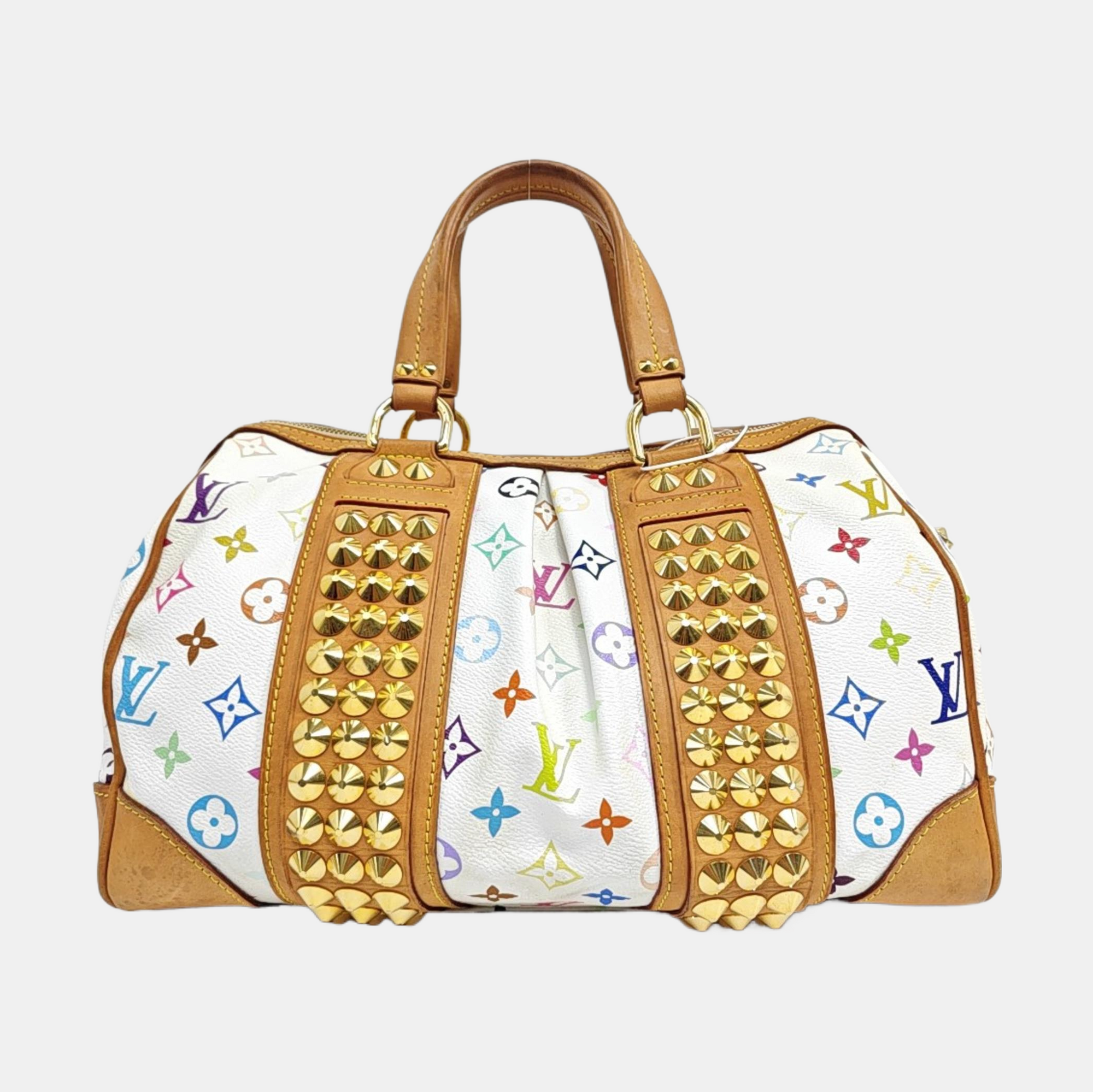 COURTNEY MM Monogram Coated Canvas White