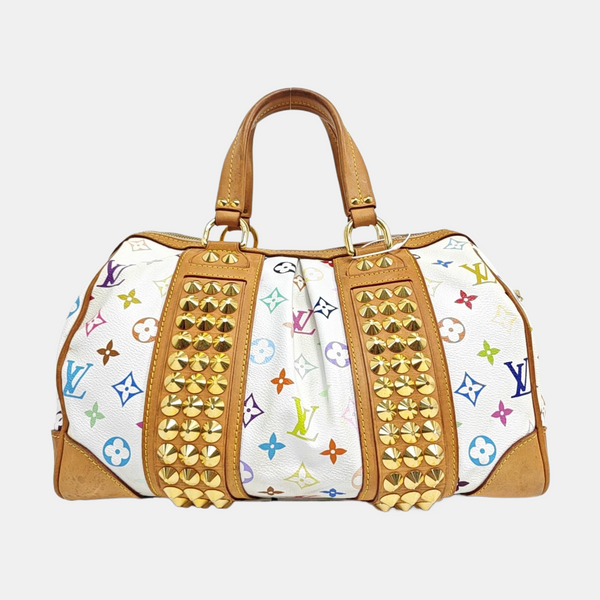 COURTNEY MM Monogram Coated Canvas White