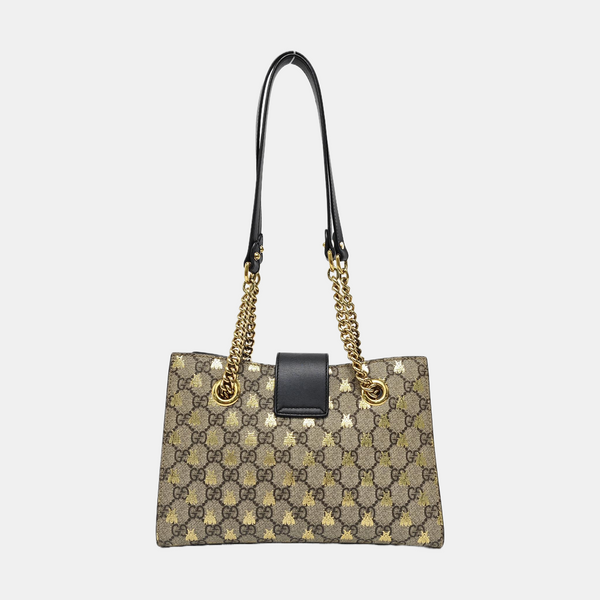 Padlock Small Monogram Coated Canvas Beige