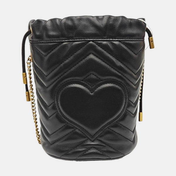 GG Marmont Mini Quilted Calfskin Black