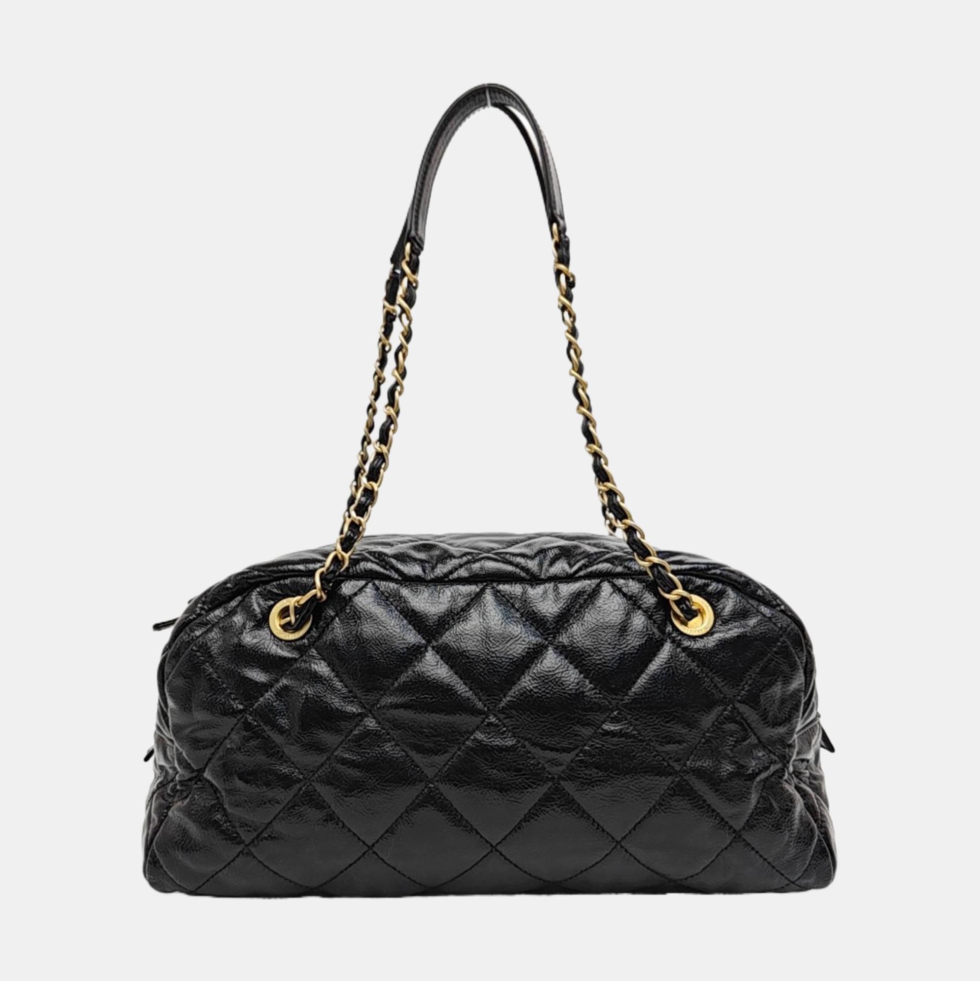 Quilted Calfskin Shoulder Bag Black