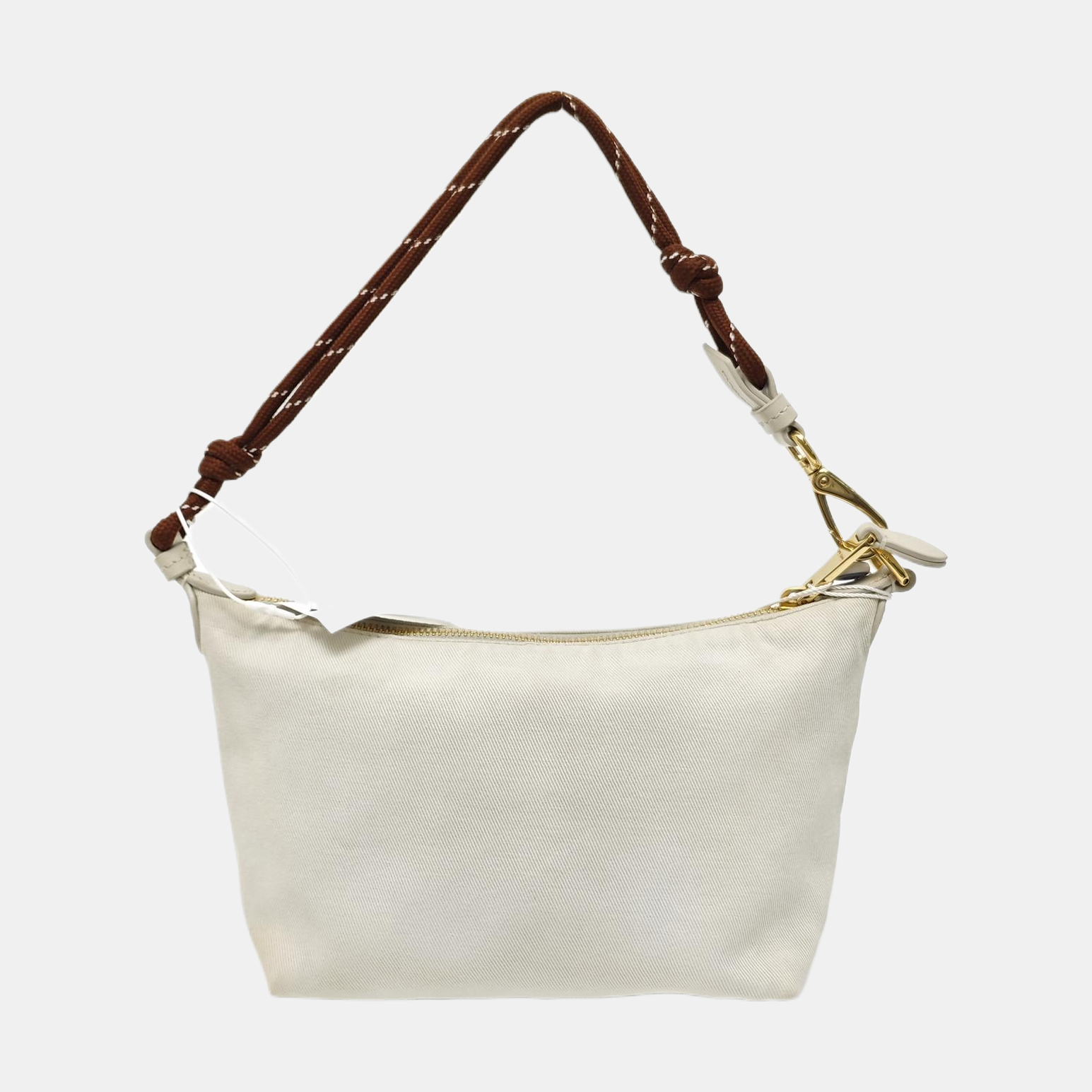 Canvas Top Handle Bag White