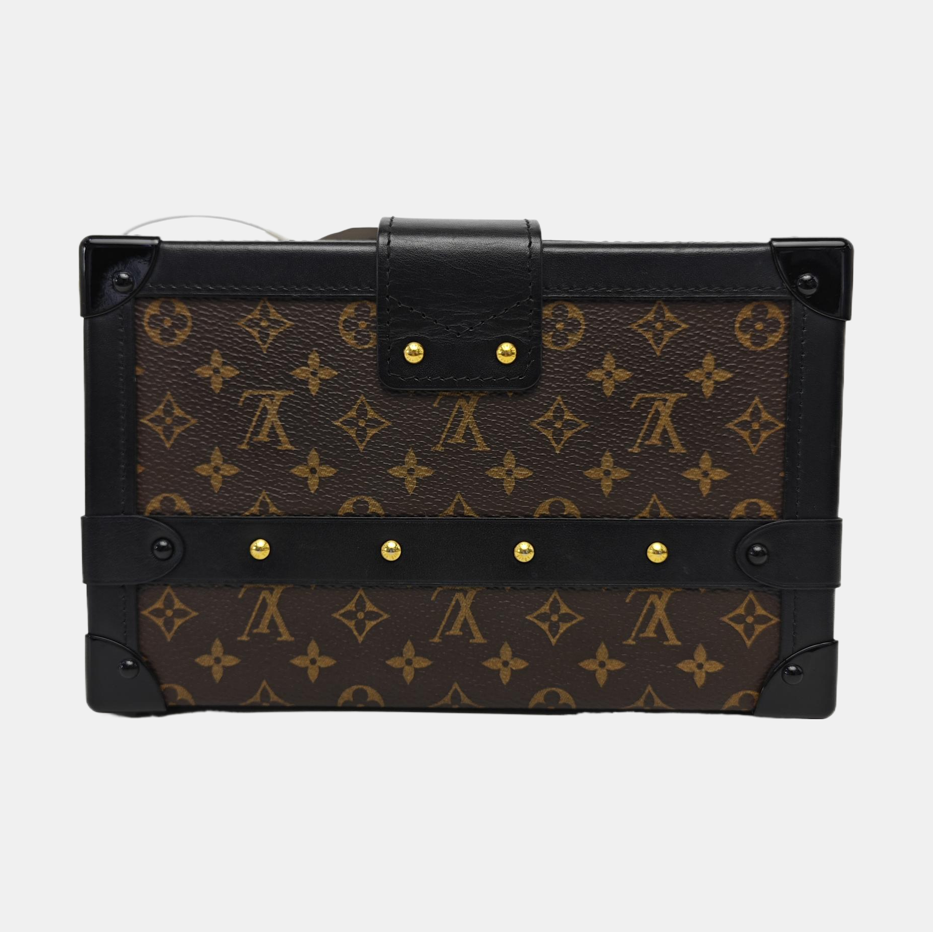 PETITE MALLE Monogram Coated Canvas Brown