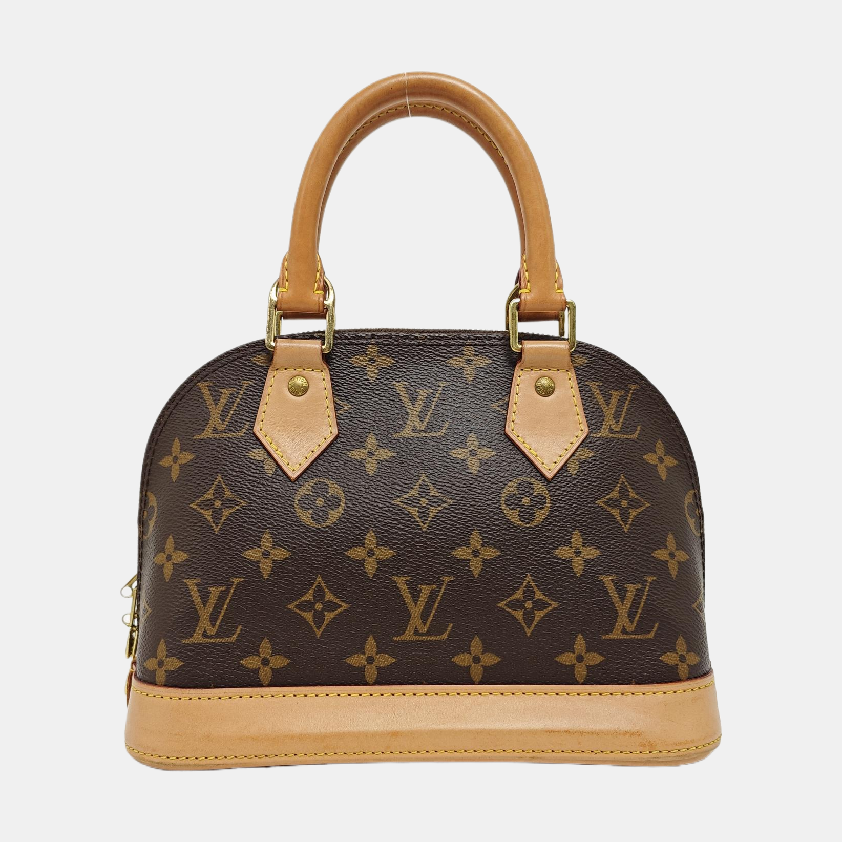 ALMA BB Monogram Coated Canvas Brown