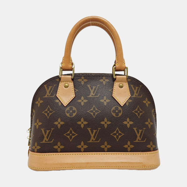 ALMA BB Monogram Coated Canvas Brown