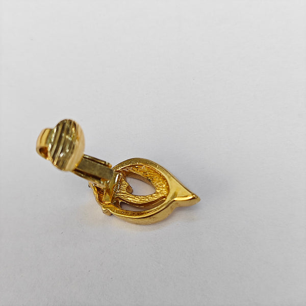 Metal Gold Clip On Earrings