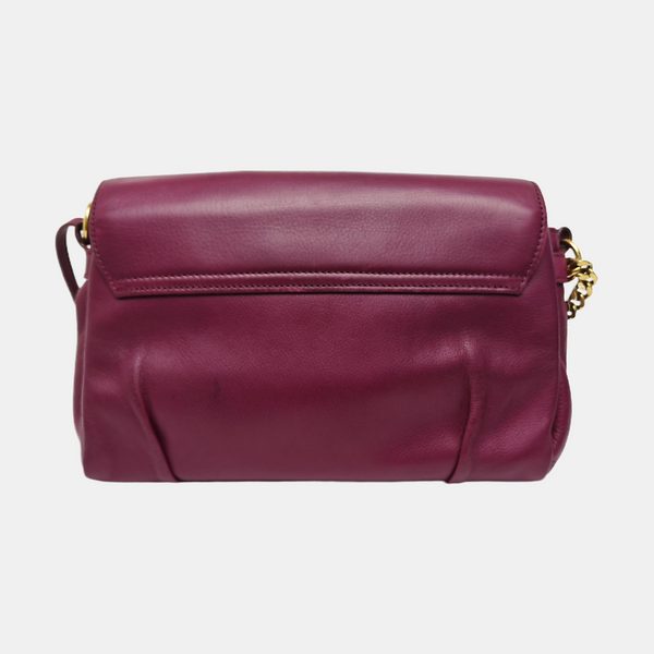 Calfskin Shoulder Bag Purple