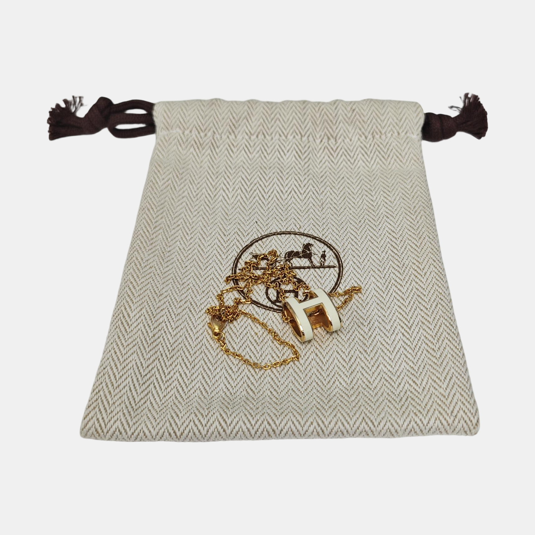 Pop H Metal Gold Necklace
