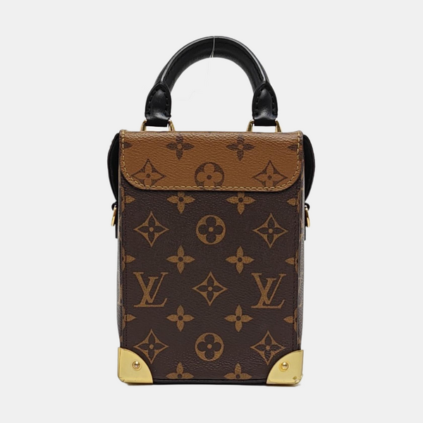CAMERA BOX Monogram Coated Canvas Brown