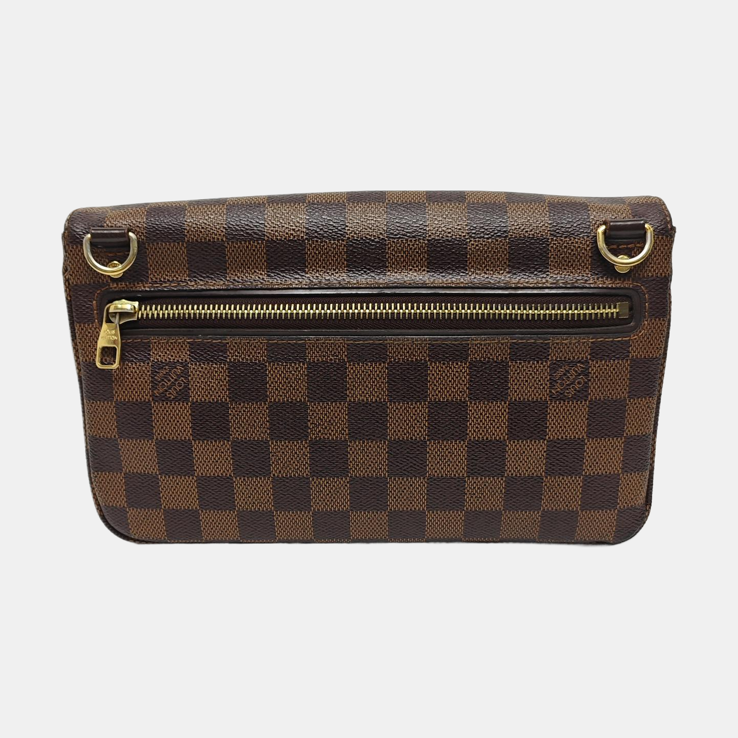 HOXTON Damier Ebene Coated Canvas Brown