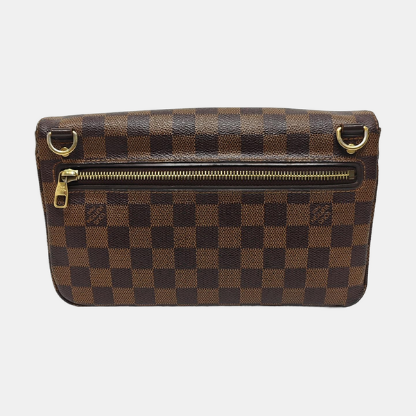 HOXTON Damier Ebene Coated Canvas Brown