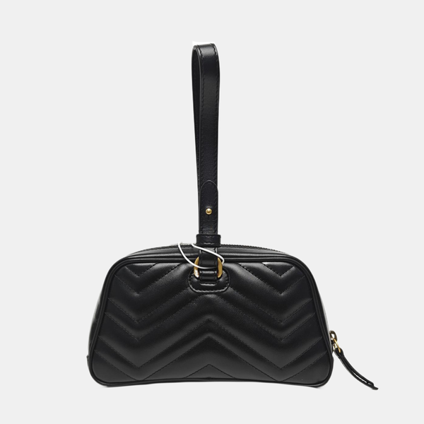 GG Marmont Small Quilted Calfskin Black
