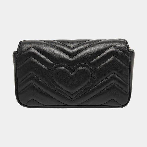 GG Marmont Mini Quilted Calfskin Black
