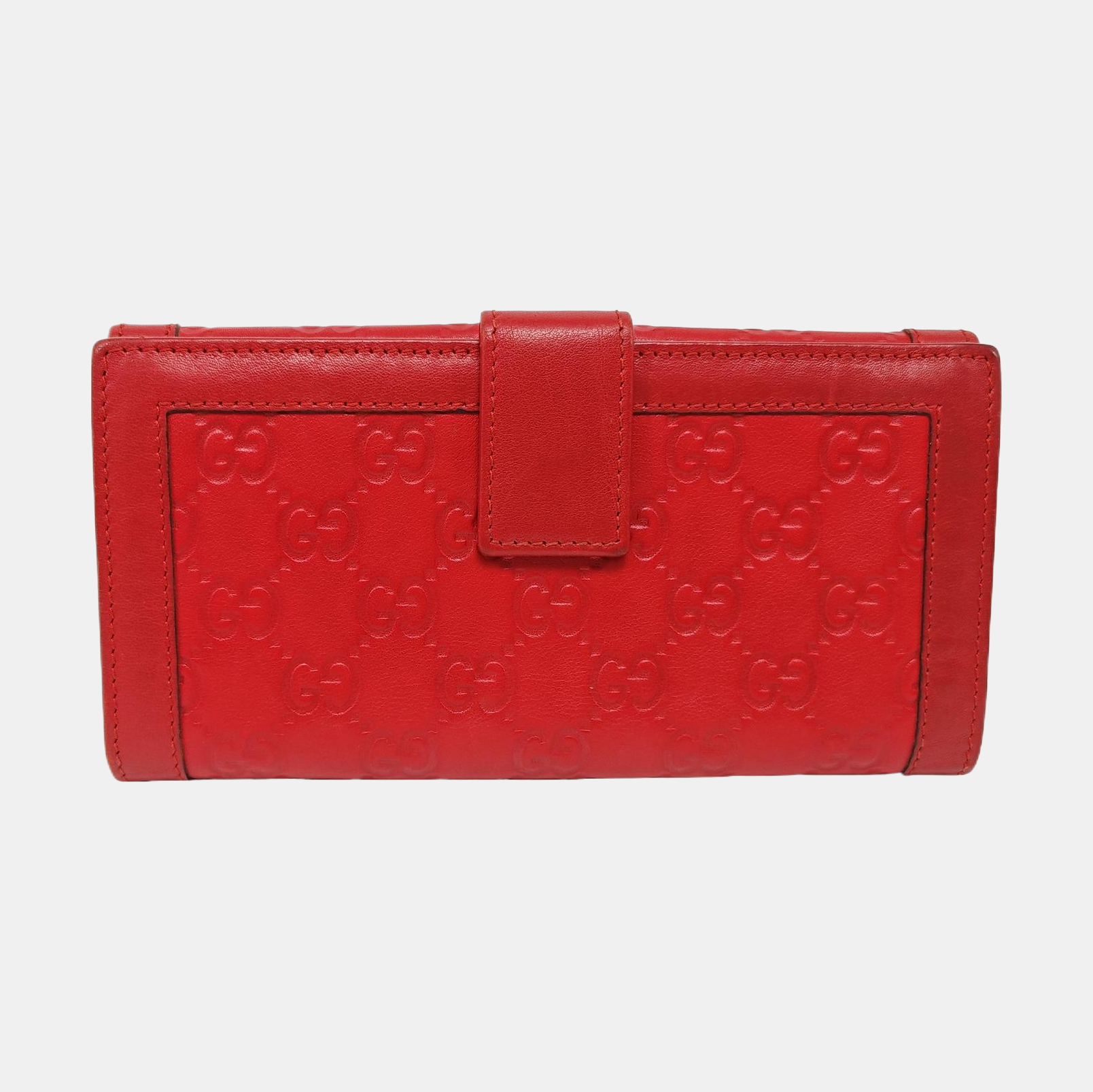 Monogram Calfskin Wallet Red