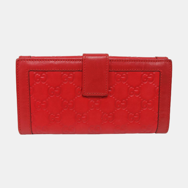 Monogram Calfskin Wallet Red