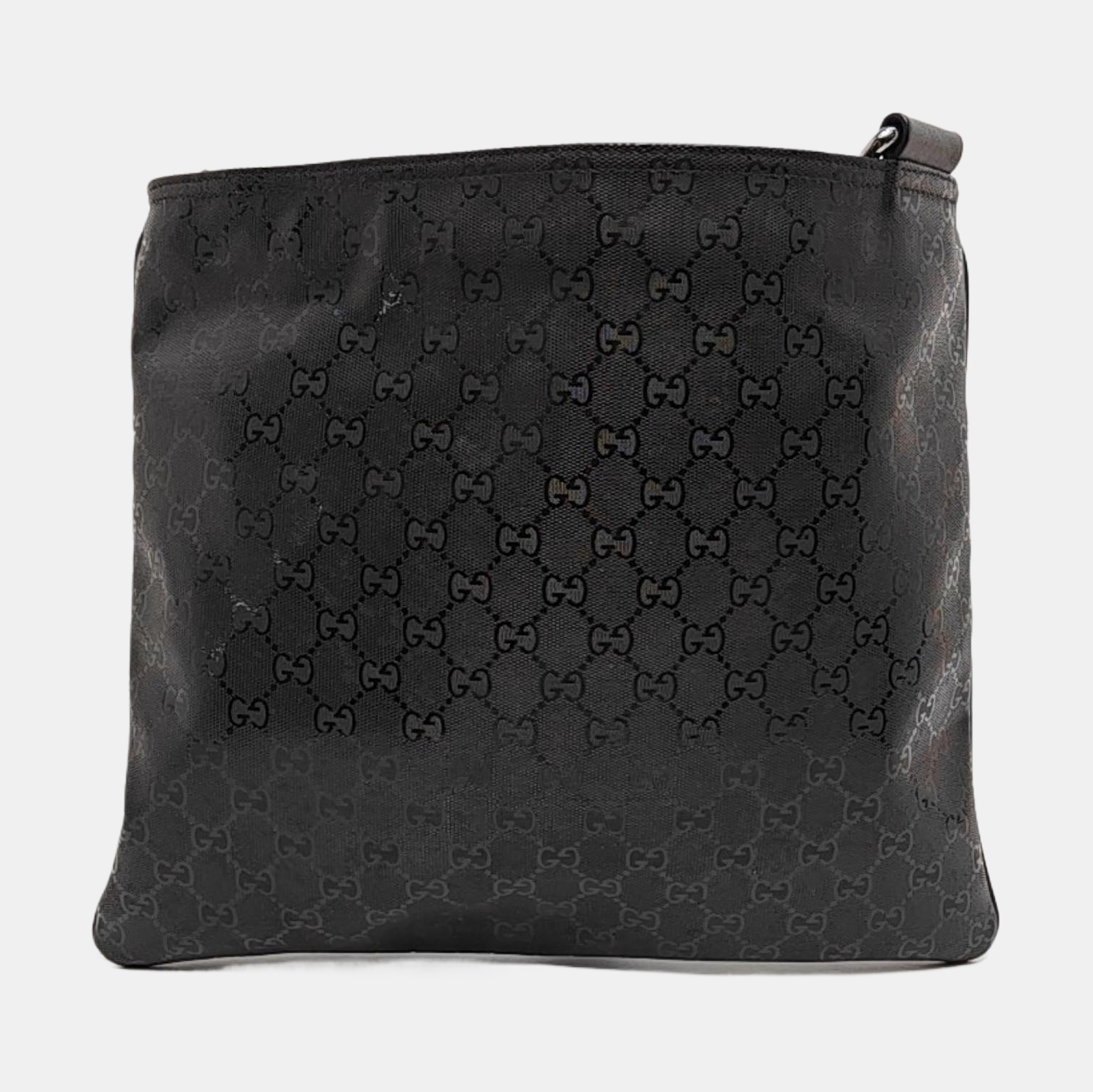 Monogram Coated Canvas Shoulder Bag Black