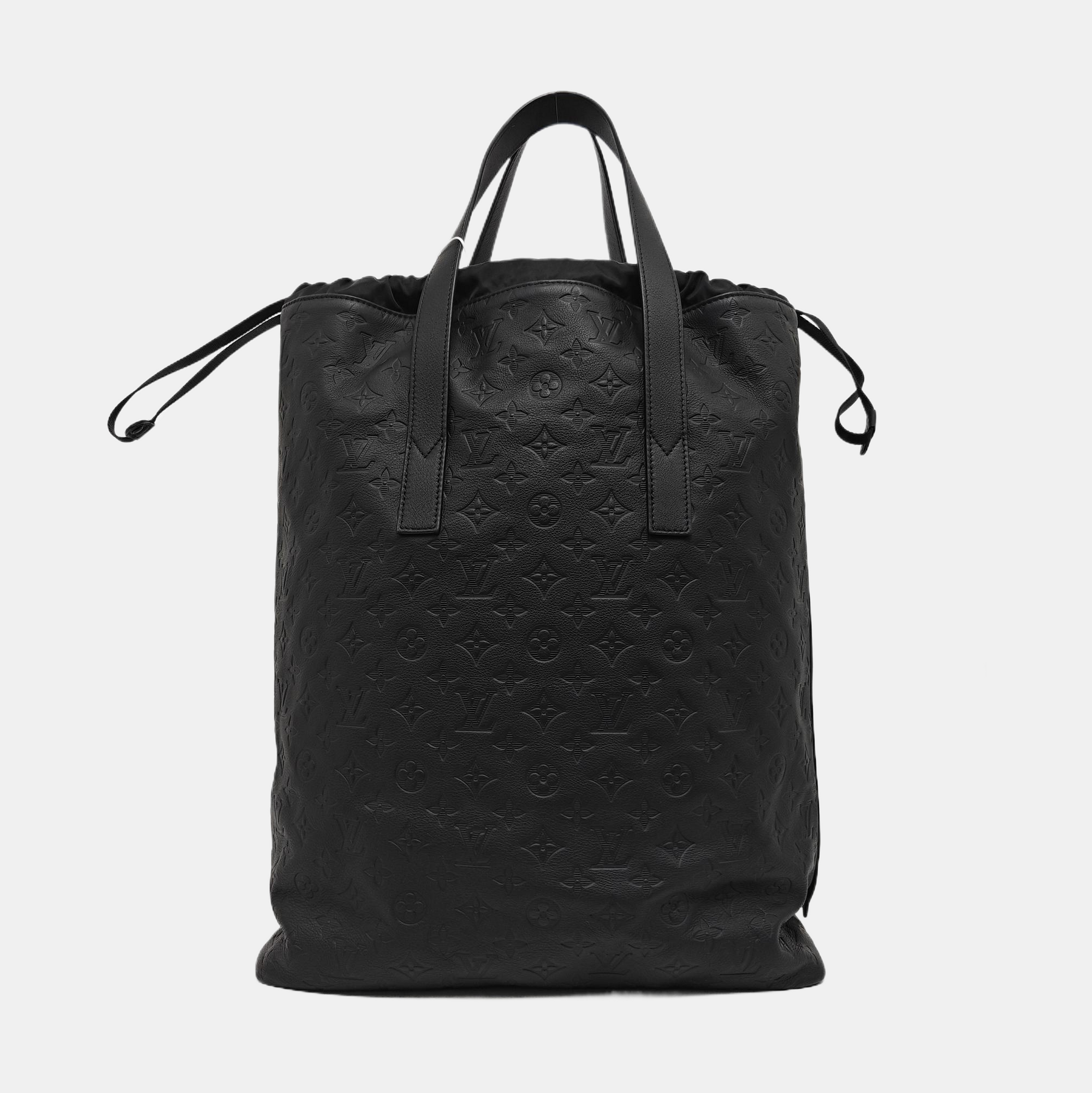 CABAS LIGHT Monogram Calfskin Black