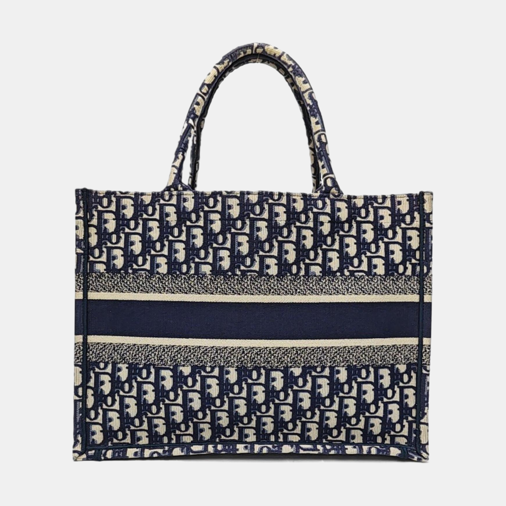Book Tote Medium Oblique Canvas Blue