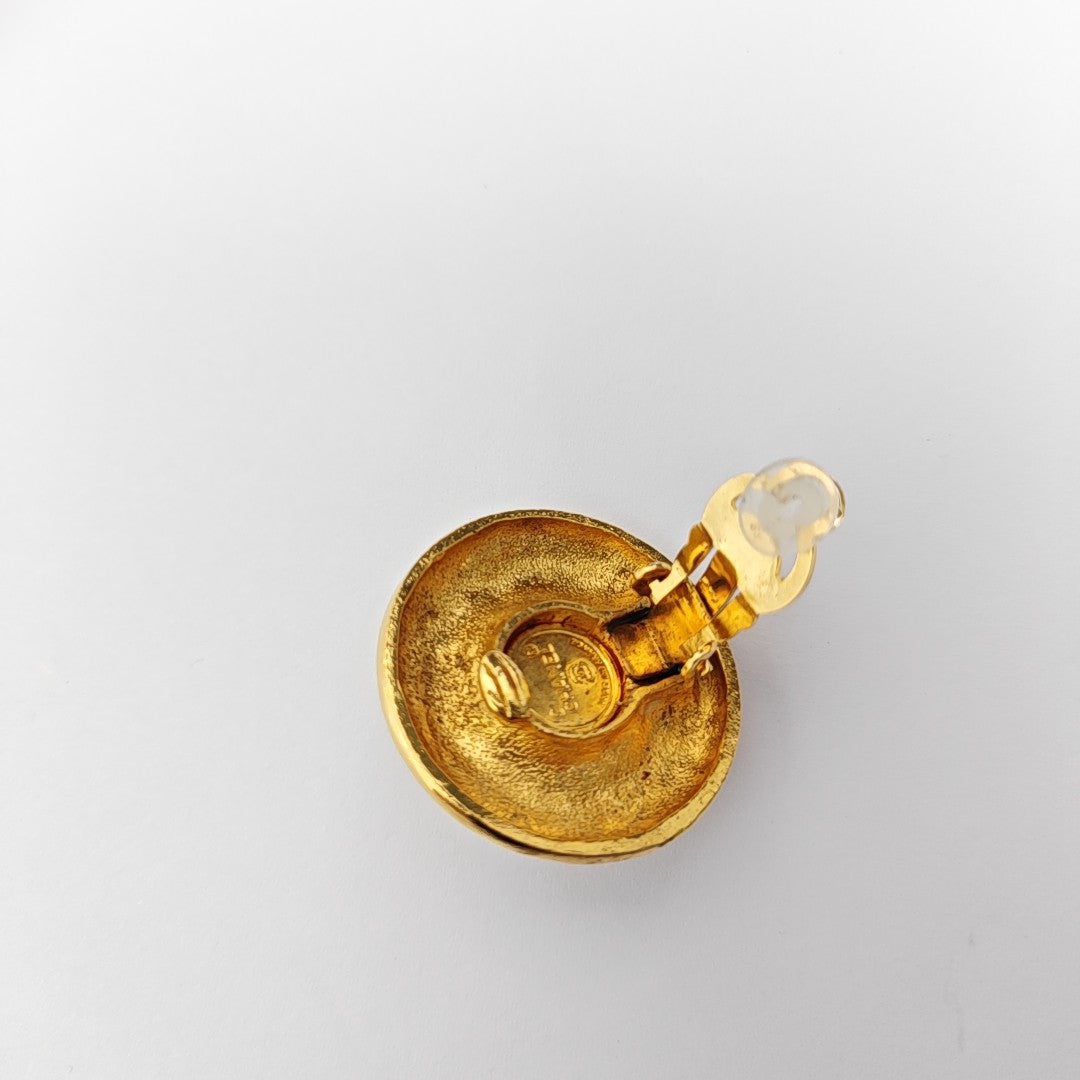 Metal Gold Clip On Earrings