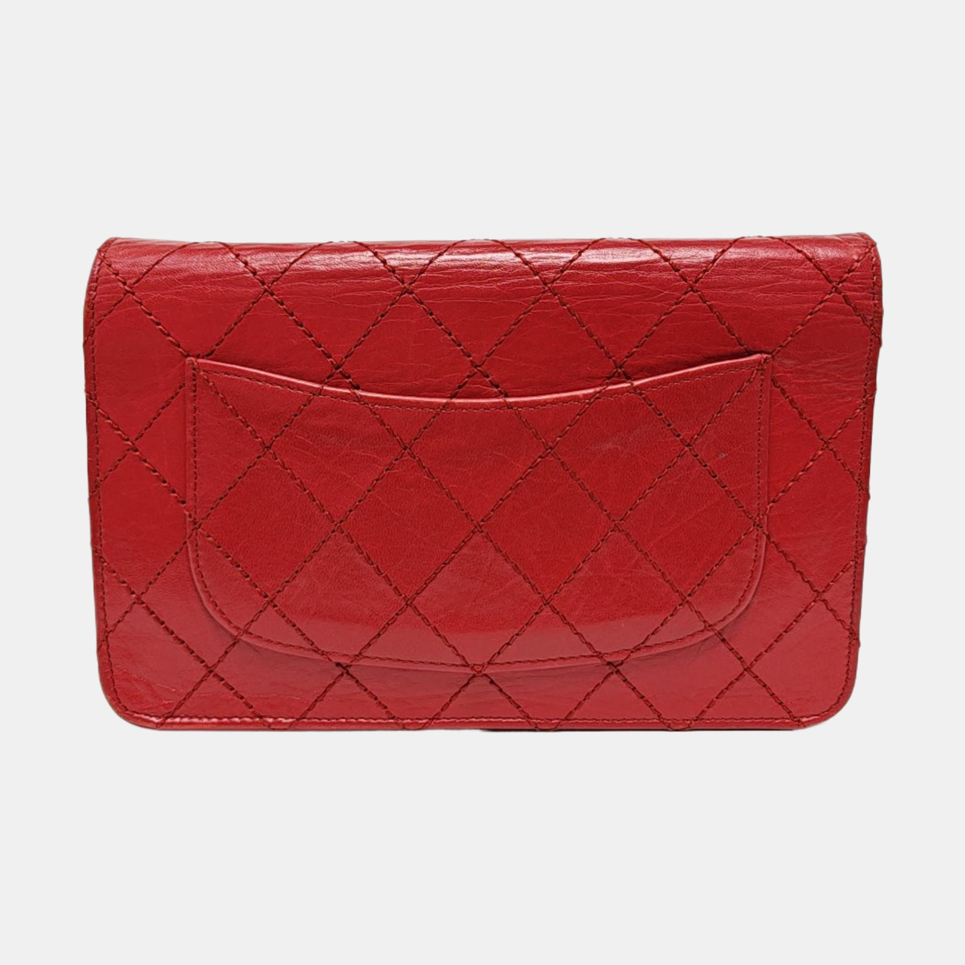 2.55 WOC Quilted Calfskin Red