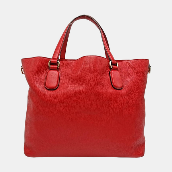 Calfskin Tote Bag Red