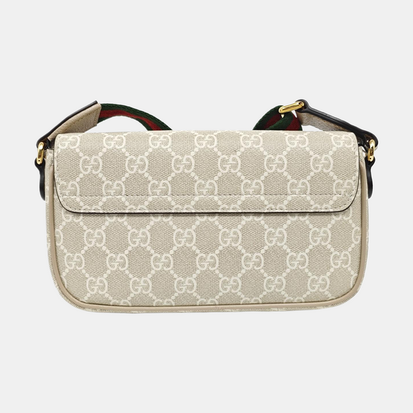 Ophidia Small Monogram Coated Canvas Beige