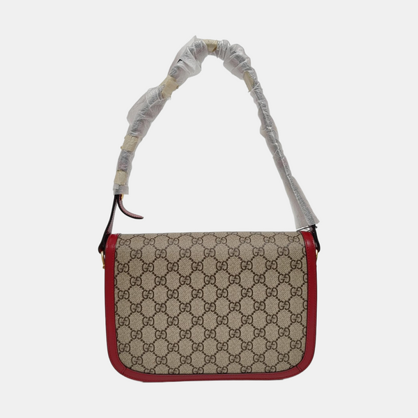 Horsebit 1955 Small Monogram Coated Canvas Beige