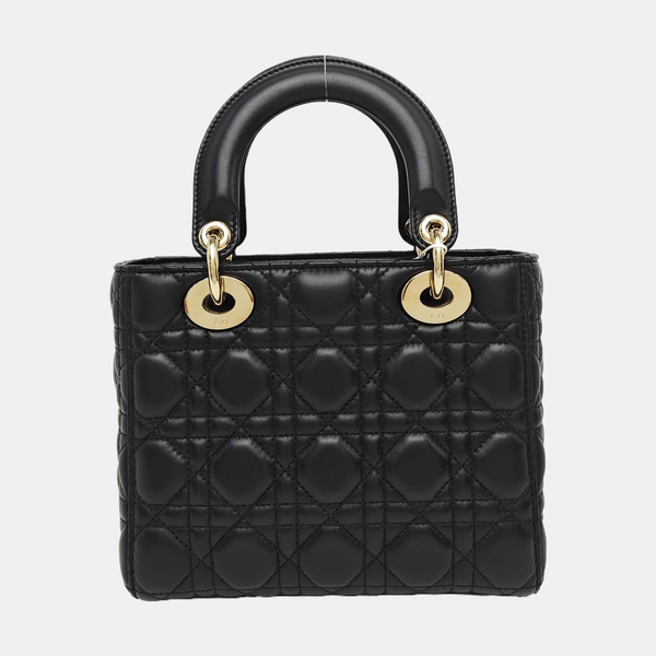 Lady Dior Small Cannage Lambskin Black