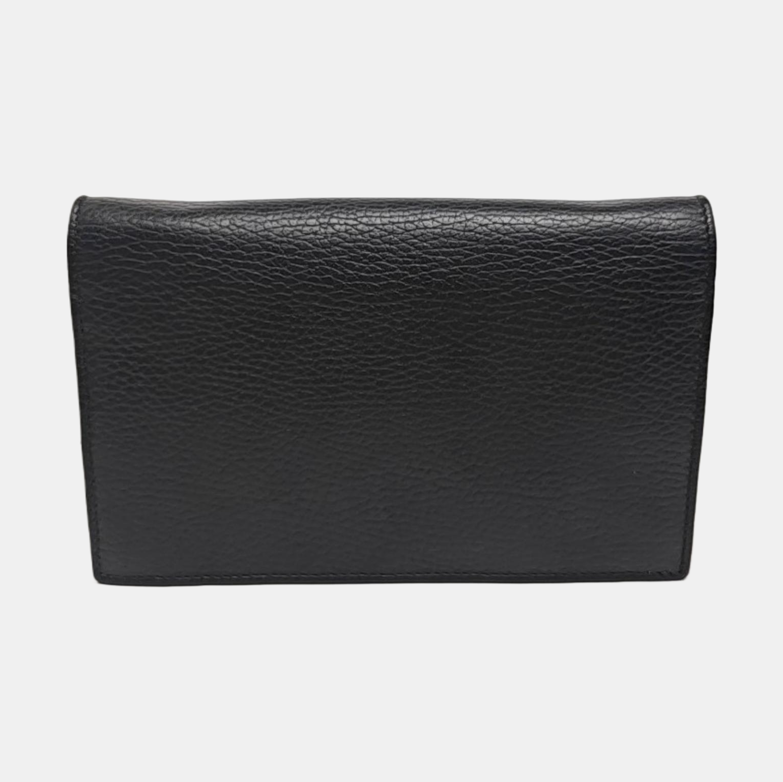 Interlocking G Small Calfskin Black