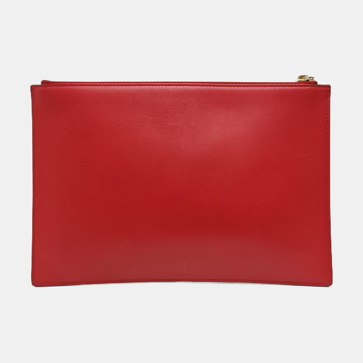 Monogram Coated Canvas Clutch Beige