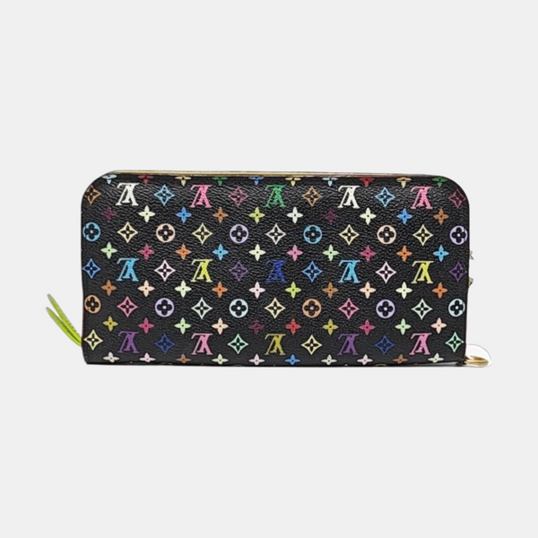 Cartera negra Insolite Monogram de lona revestida
