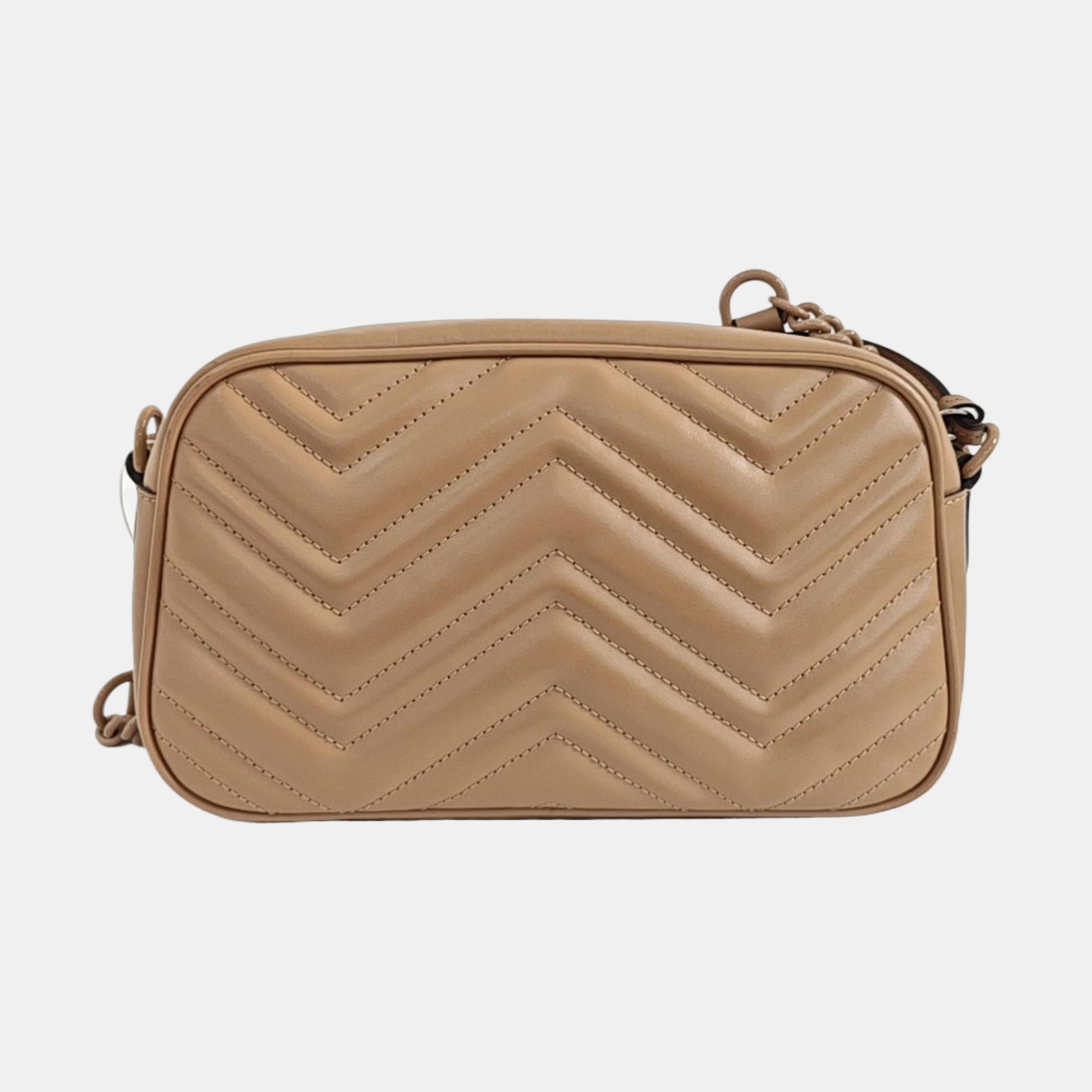 GG Marmont Small Quilted Calfskin Brown