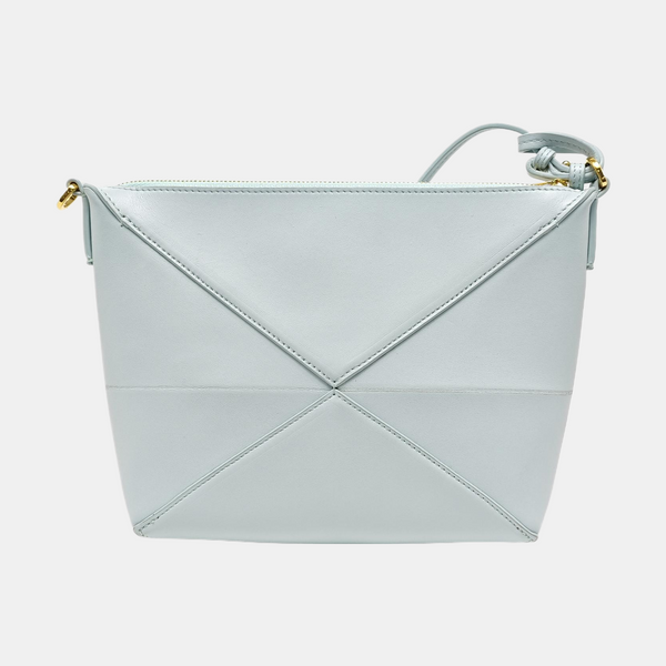 Puzzle Fold Mini Calfskin Blue